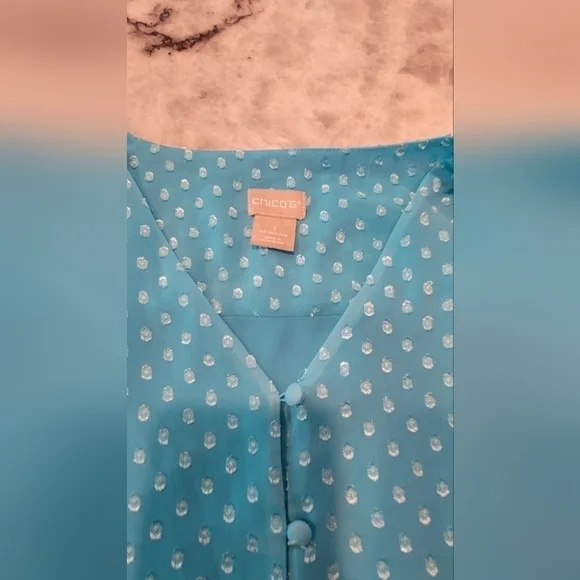 Talbots Polka Dot Blouse - Picture 4 of 4